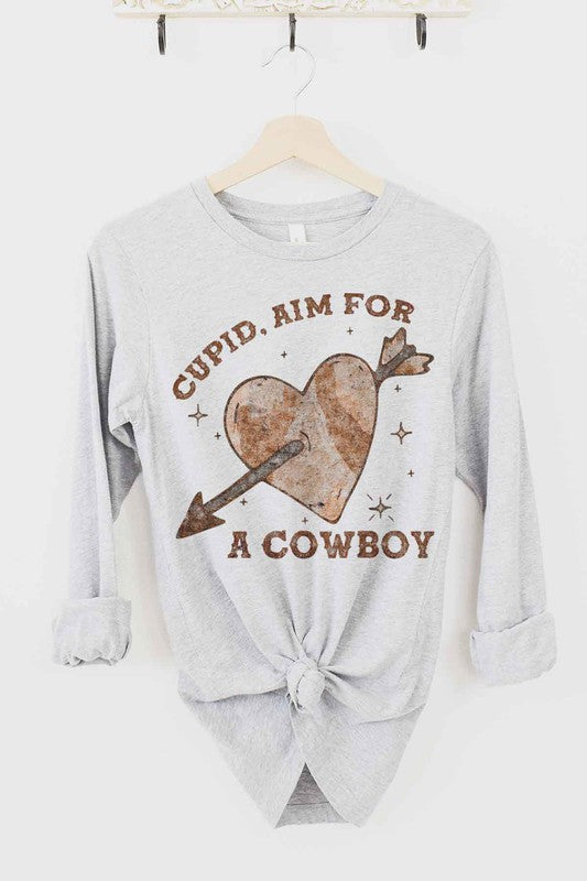 WESTERN CUPID VALENTINE LONG SLEEVE TEE