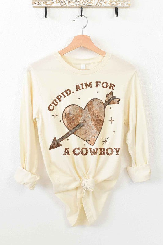 WESTERN CUPID VALENTINE LONG SLEEVE TEE