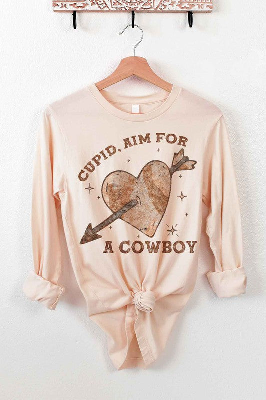 WESTERN CUPID VALENTINE LONG SLEEVE TEE