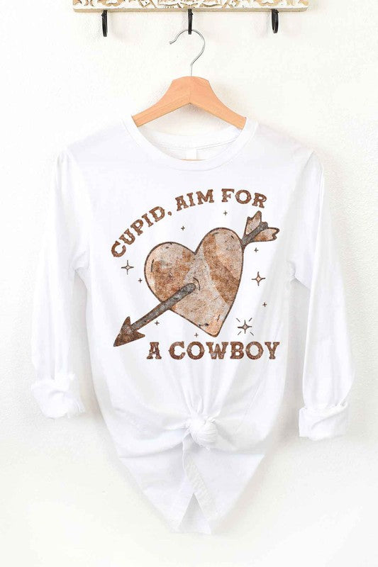 WESTERN CUPID VALENTINE LONG SLEEVE TEE