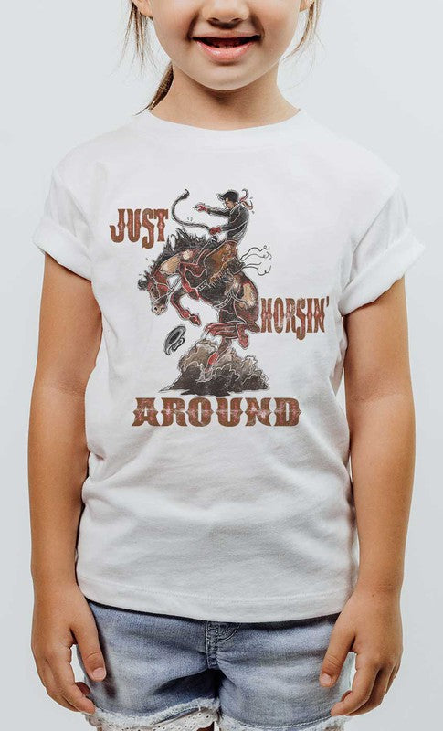 Just Horsin Around Kids Graphic Tee