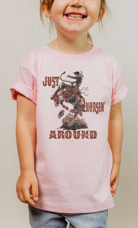 Just Horsin Around Kids Graphic Tee