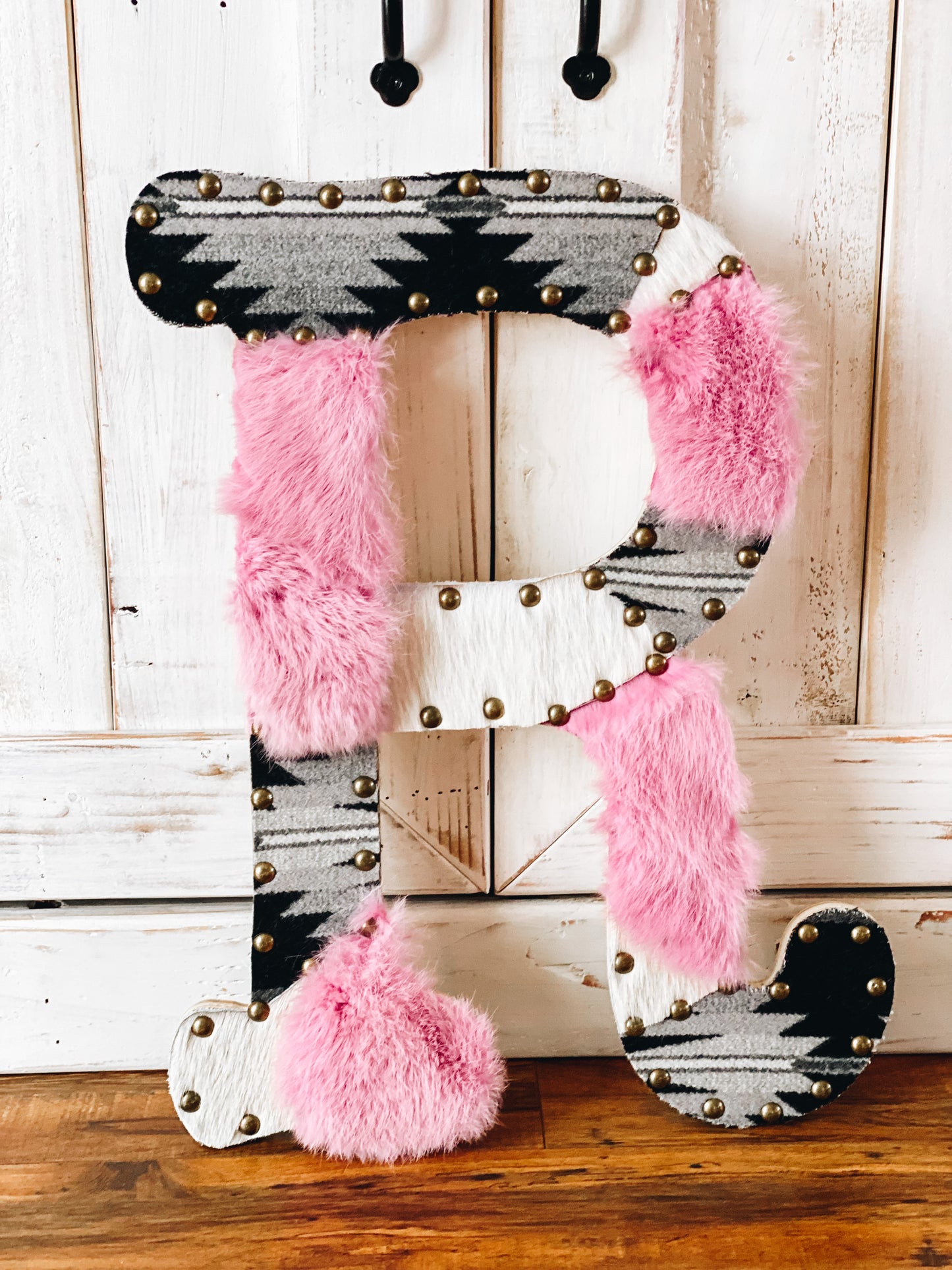 CUSTOM  Cowhide & Pendleton Letter