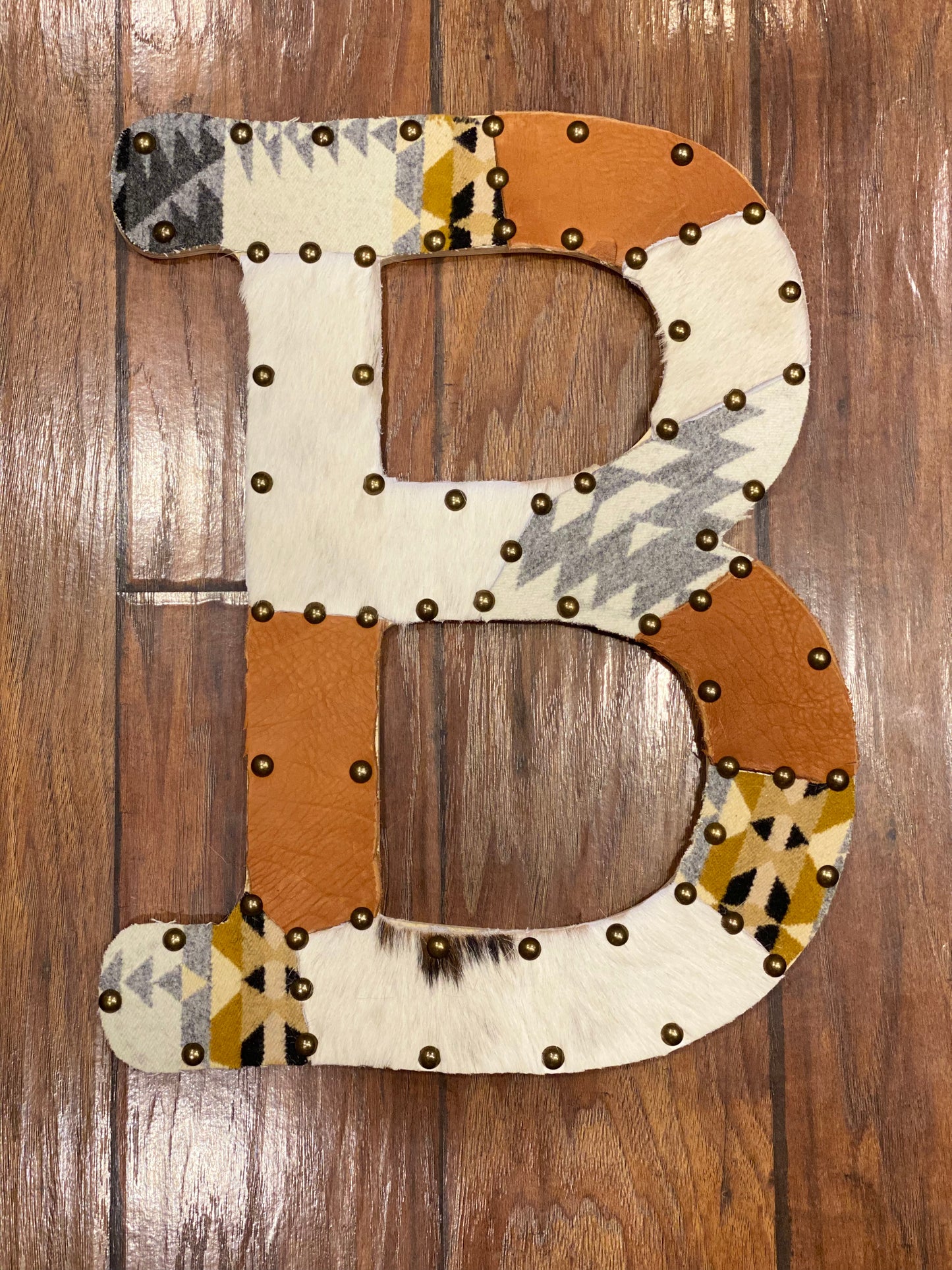 CUSTOM  Cowhide & Pendleton Letter